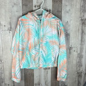 Forever 21 palm windbreaker jacket size Small